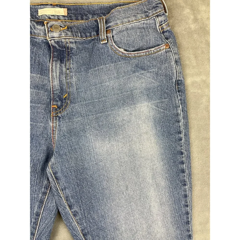 Levi's 515 Boot Cut Jeans Womens 16S Mid Rise Light Wash Y2K